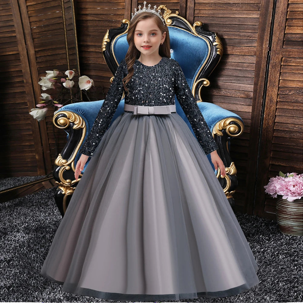 Robe à paillettes pour fille, robe de princesse,