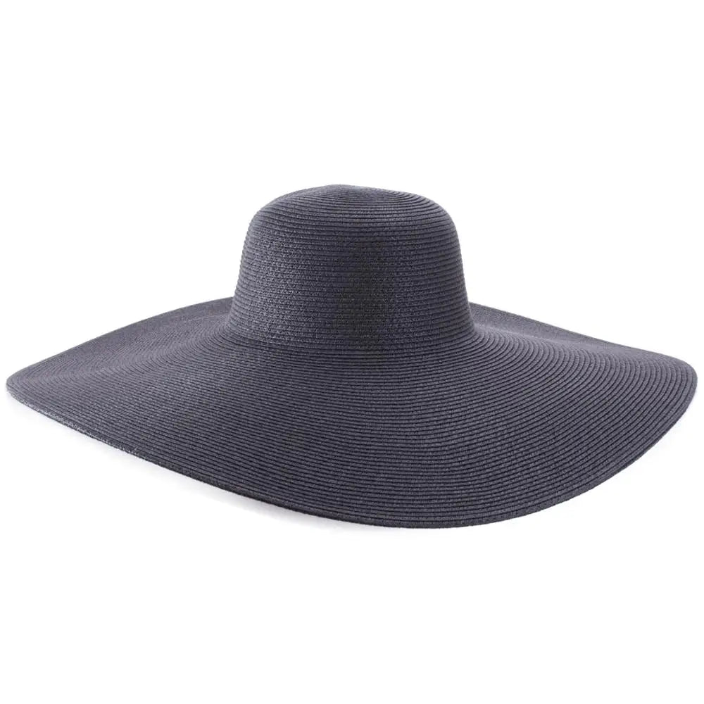 Lawliet 7.1 ''/18 cm pliable surdimensionné énorme large bord soleil plage chapeaux de paille
