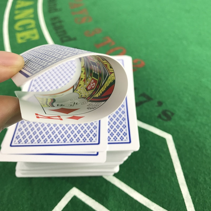 2 ensembles/lot Baccarat Texas Hold'em cartes à jouer en plastique résistant à l'usure