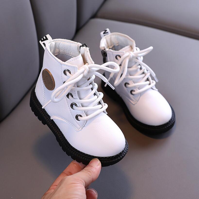 Chaussures bottes de neige garçons filles en cuir