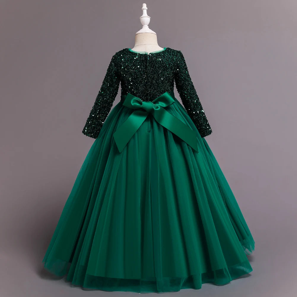 Robe à paillettes pour fille, robe de princesse,