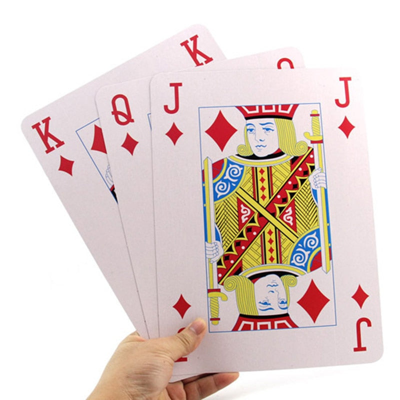 4/5/6 fois Super grandes cartes à jouer Jumbo géantes jeu complet