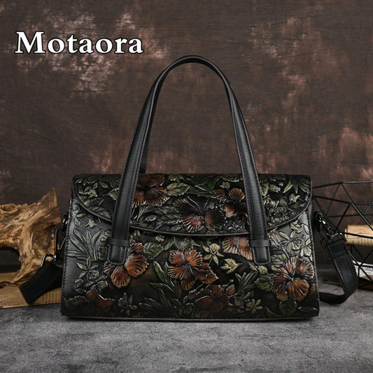 MOTAORA nouveau sac à main en cuir véritable pour femme