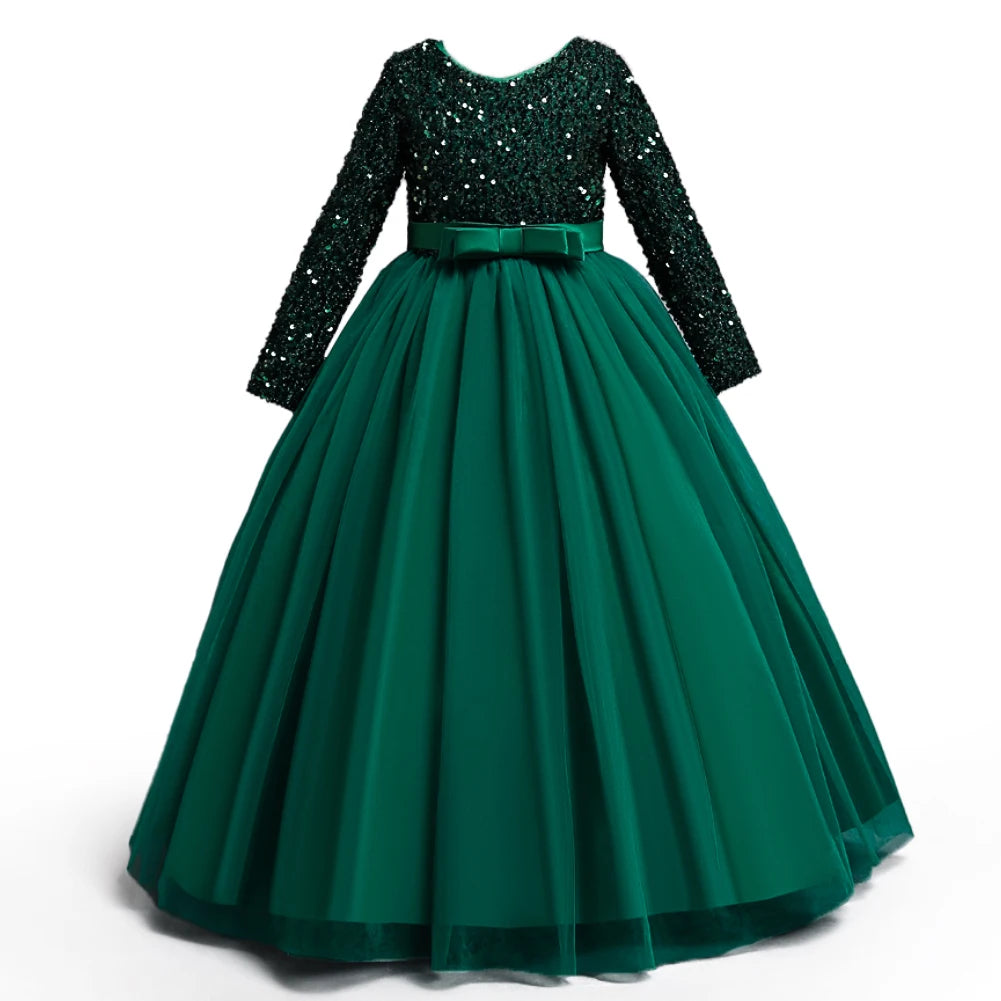 Robe à paillettes pour fille, robe de princesse,