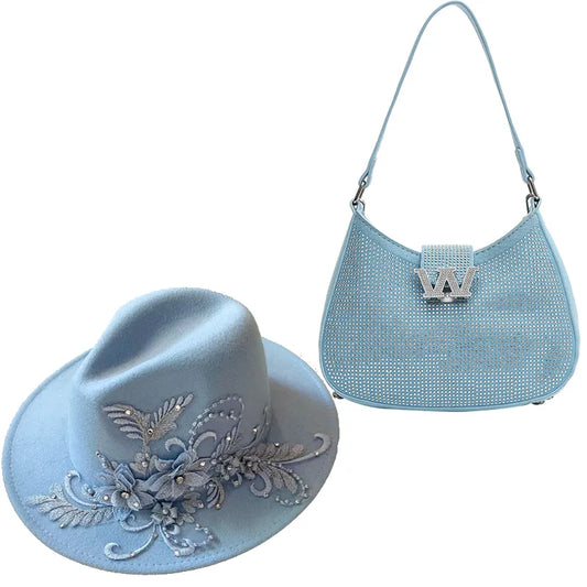 Fedoras – ensemble de chapeaux 2 pièces, accessoires de luxe, grand sac d'épissure