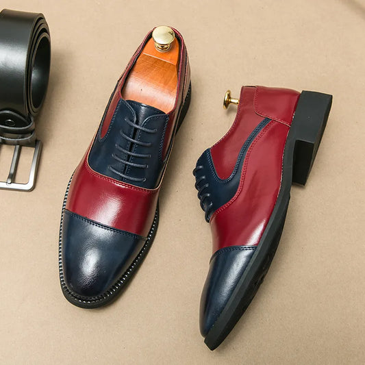 Chaussures en cuir de luxe habillées tout-Match décontracté Oxford