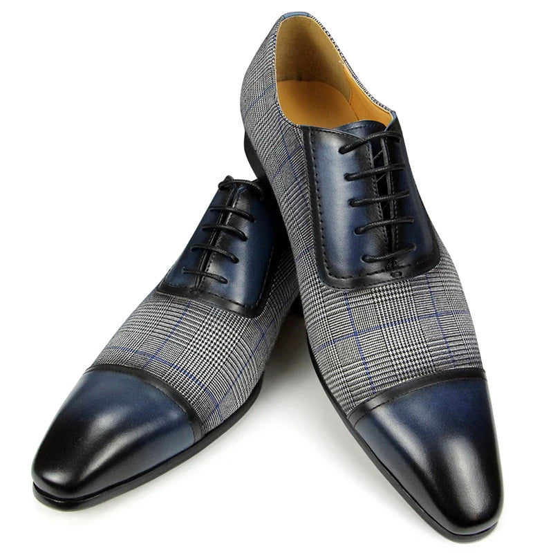 Chaussures britanniques en cuir véritable de haute qualité, non tissées, élégantes, de styliste, à lacets