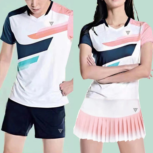 Vêtements de badminton de très bonne qualité, chemise de tennis pour femmes et hommes