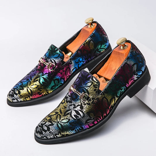 Chaussures en cuir de styliste de luxe, couleurs britanniques, motif National, Oxfords