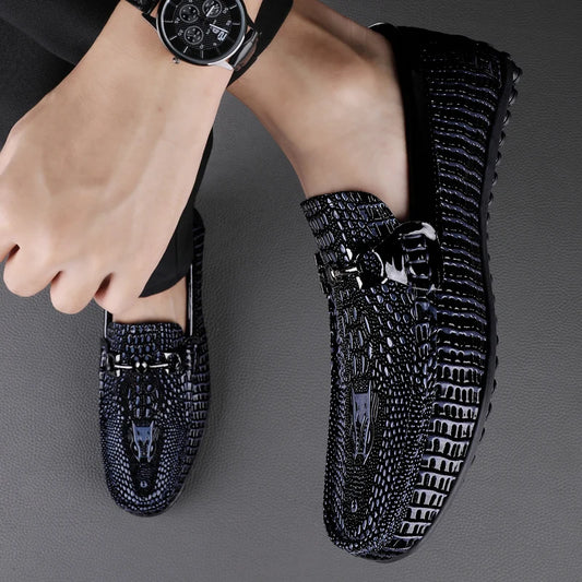 Chaussures de luxe en cuir haute gamme pour hommes, mocassins classiques à la mode