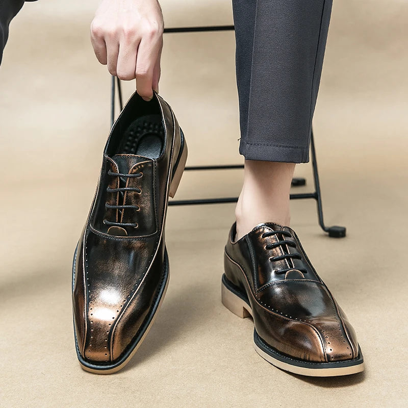 WAERTA chaussures en cuir décontractées pour hommes faites à la main de haute qualité