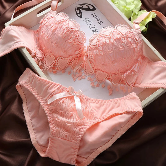 Ensemble de soutien-gorge pour femmes, sous-vêtements en dentelle florale