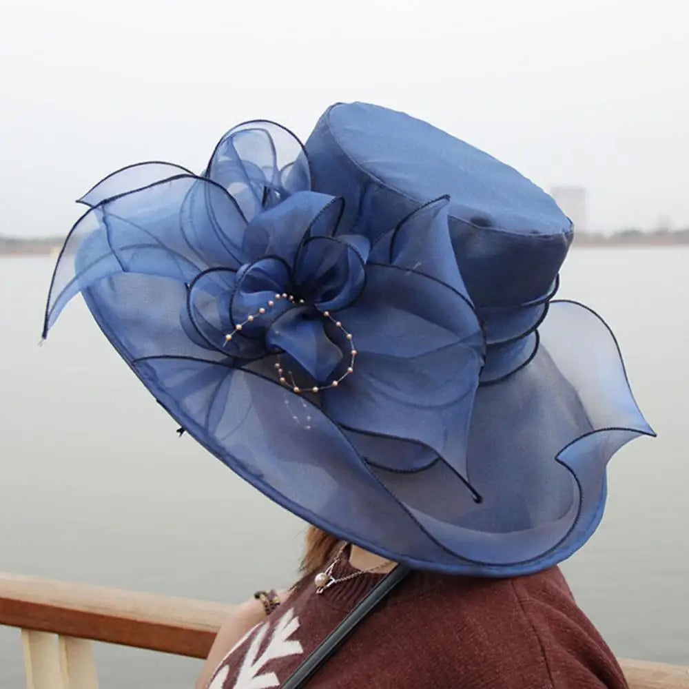 Chapeaux seau élégants à large bord avec nœud, Fedora