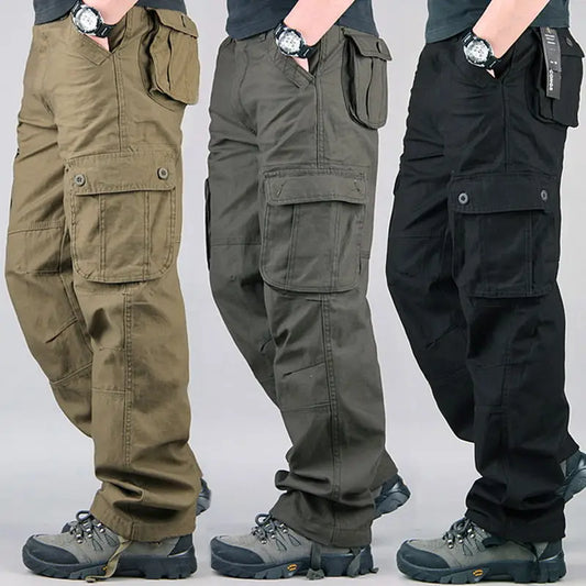 Pantalon Cargo tactique pour hommes, salopette en coton, pantalon de travail en plein air, grande taille