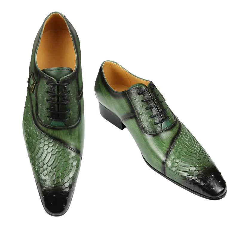 Chaussures Oxford de luxe pour hommes en cuir sculptées britanniques