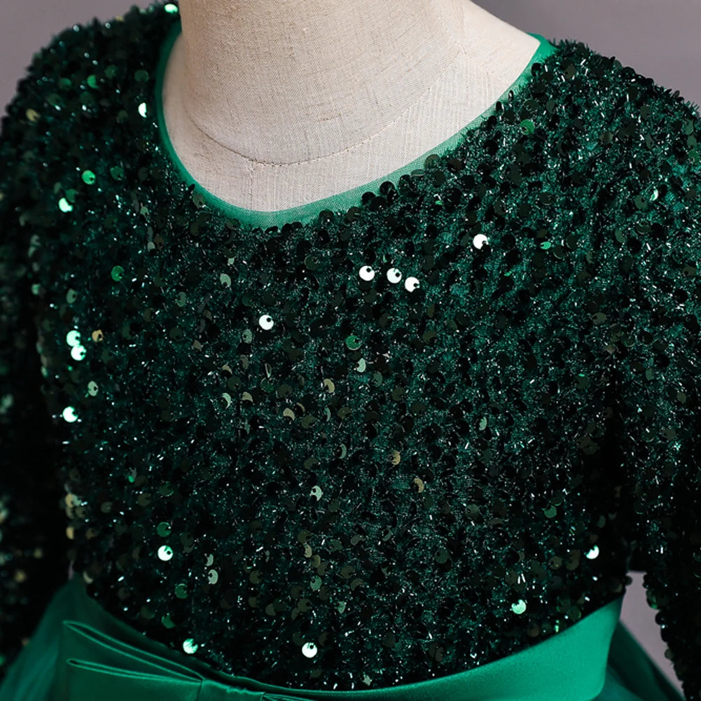 Robe à paillettes pour fille, robe de princesse,