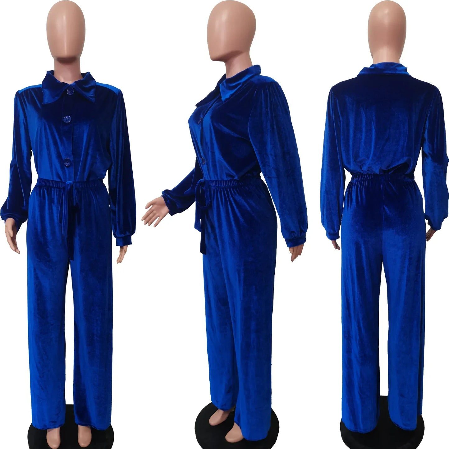 CM.YAYA – ensemble deux pièces en velours pour femmes, chemise à manches longues