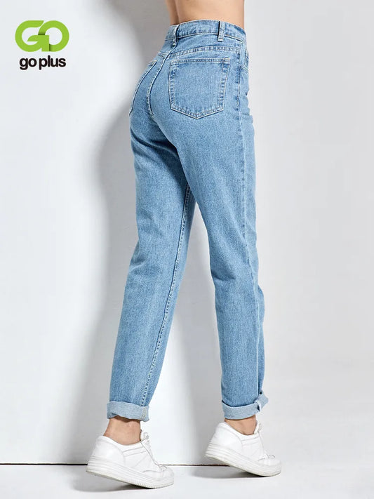 Sarouel Vintage taille haute jean femme