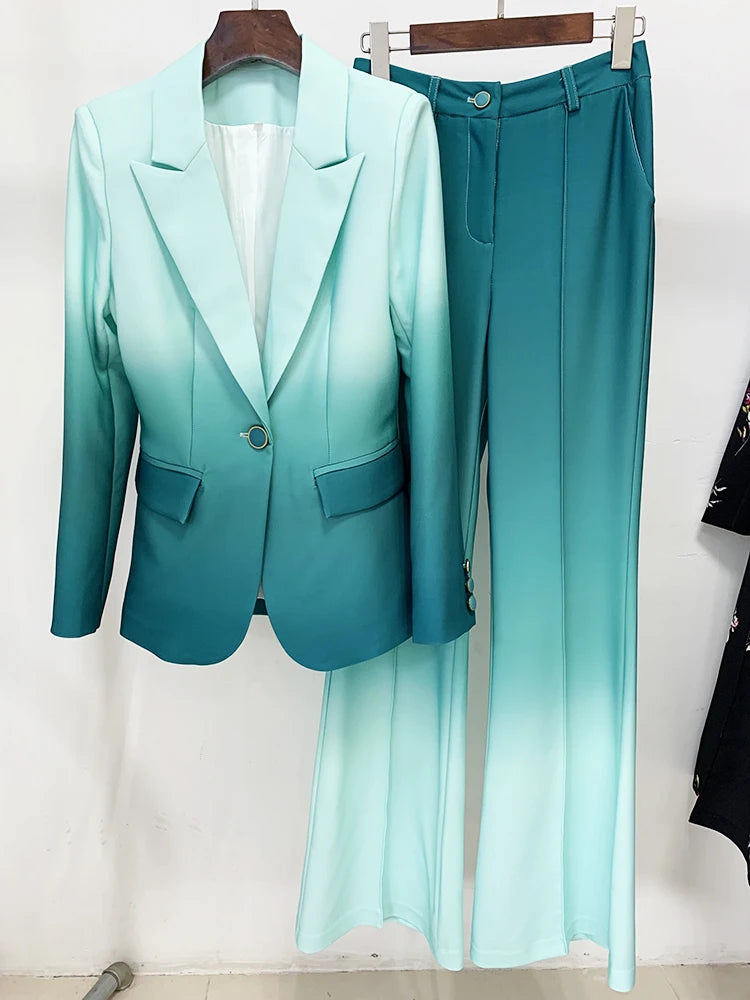HIGH STREET – ensemble de costume de styliste pour femmes, 2 pièces