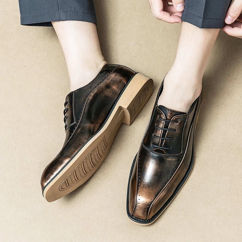 WAERTA chaussures en cuir décontractées pour hommes faites à la main de haute qualité